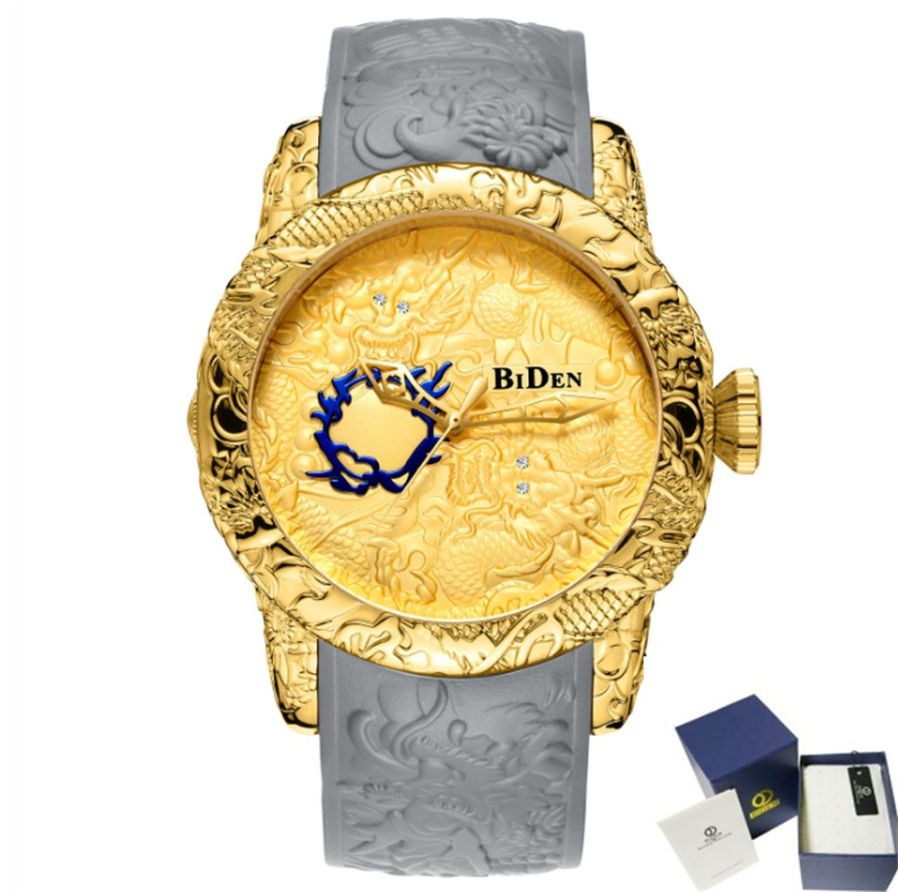 Edge of Time | 3D Dragon Quartz Watch – Black Warrior Edition.