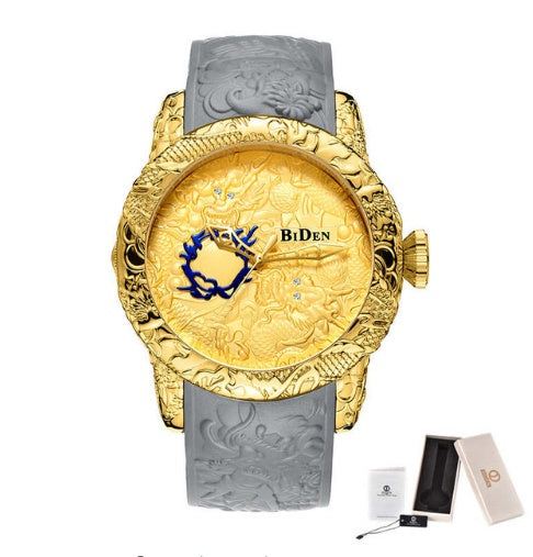Edge of Time | 3D Dragon Quartz Watch – Black Warrior Edition.