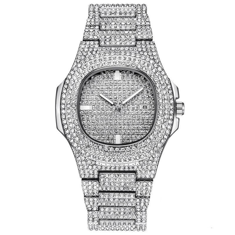 Edge of Time | Gold ICE-Out Diamond Watch – Statement Edition