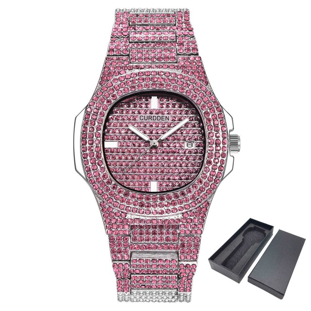 Edge of Time | Gold ICE-Out Diamond Watch – Statement Edition
