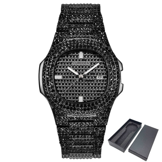 Edge of Time | Gold ICE-Out Diamond Watch – Statement Edition