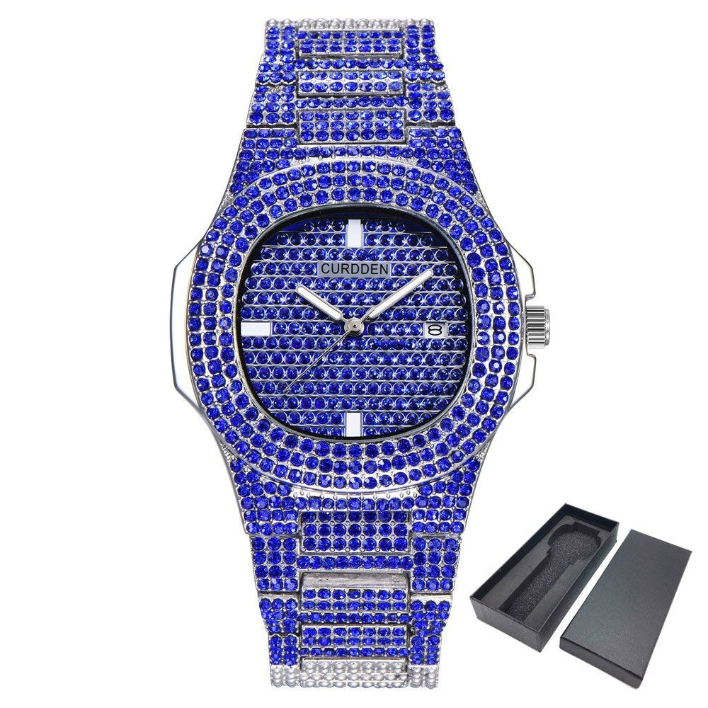 Edge of Time | Gold ICE-Out Diamond Watch – Statement Edition