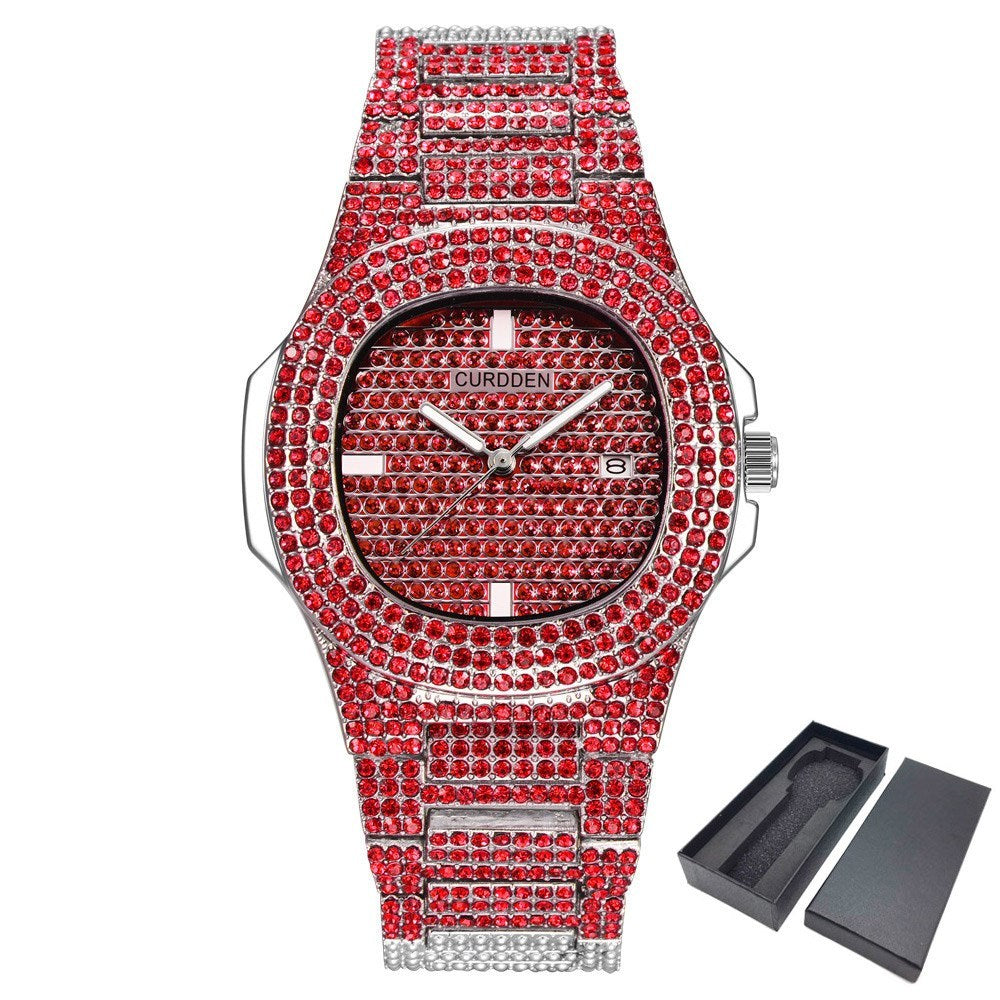 Edge of Time | Gold ICE-Out Diamond Watch – Statement Edition