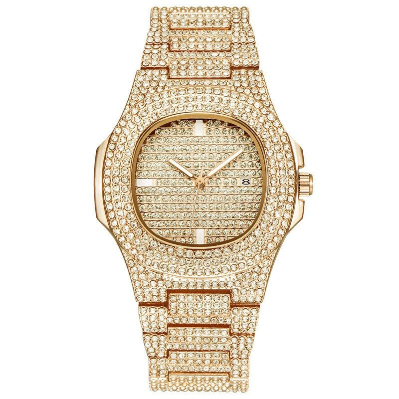 Edge of Time | Gold ICE-Out Diamond Watch – Statement Edition