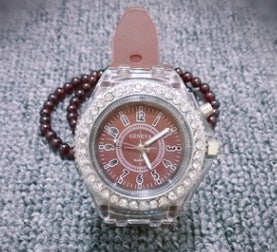 Fashion LED Watch for Women – Geneva Quartz with Glow Dial