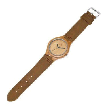 Eco-Chic Wooden Couple Watch – Bamboo & Leather Design