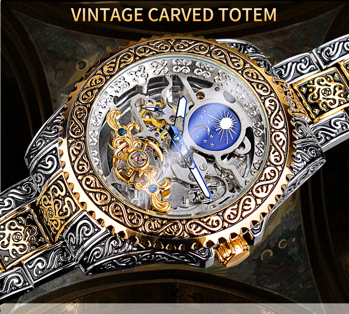 Elegant Mechanical Wristwatch for Men – Carved Skeleton Dial by Forsining