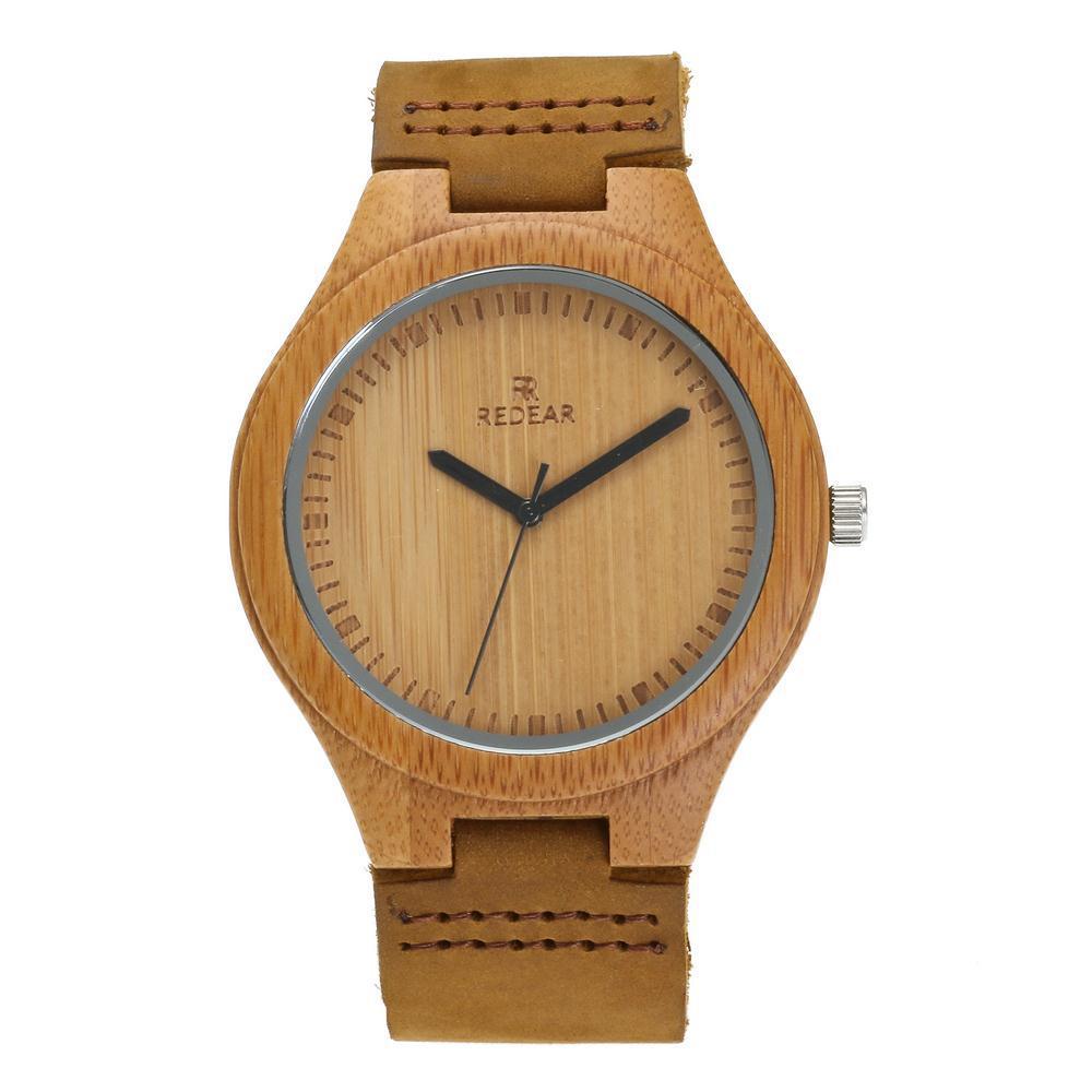 Eco-Chic Wooden Couple Watch – Bamboo & Leather Design