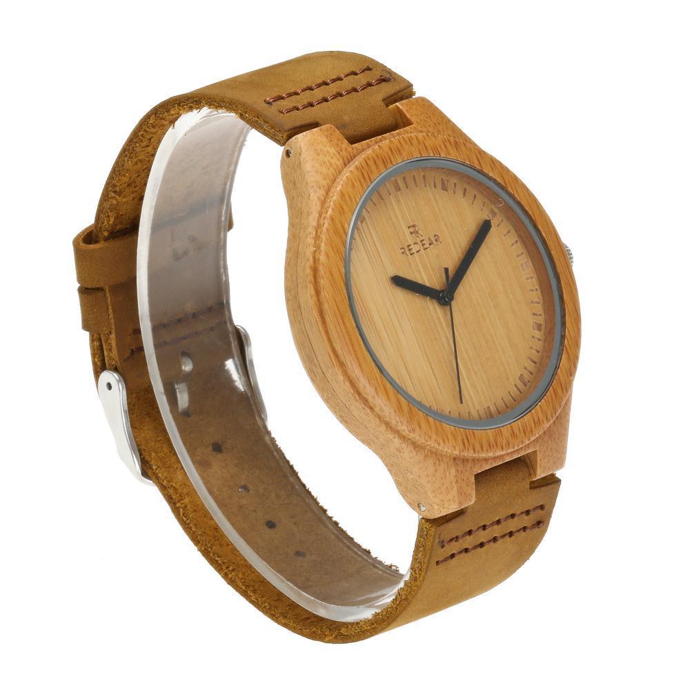 Eco-Chic Wooden Couple Watch – Bamboo & Leather Design