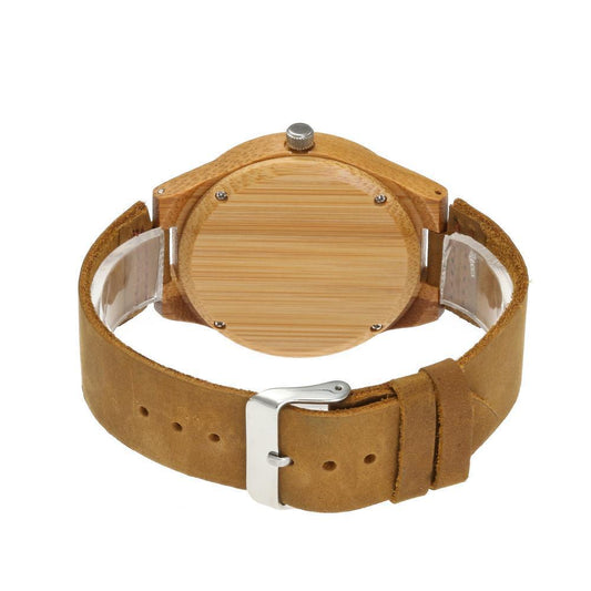 Eco-Chic Wooden Couple Watch – Bamboo & Leather Design