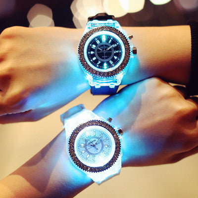 Fashion LED Watch for Women – Geneva Quartz with Glow Dial