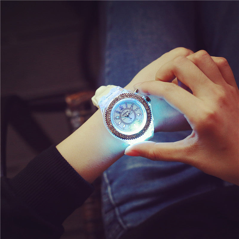 Fashion LED Watch for Women – Geneva Quartz with Glow Dial