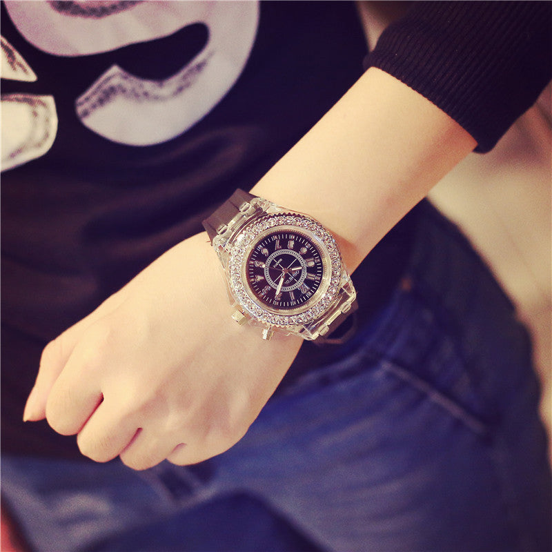 Fashion LED Watch for Women – Geneva Quartz with Glow Dial