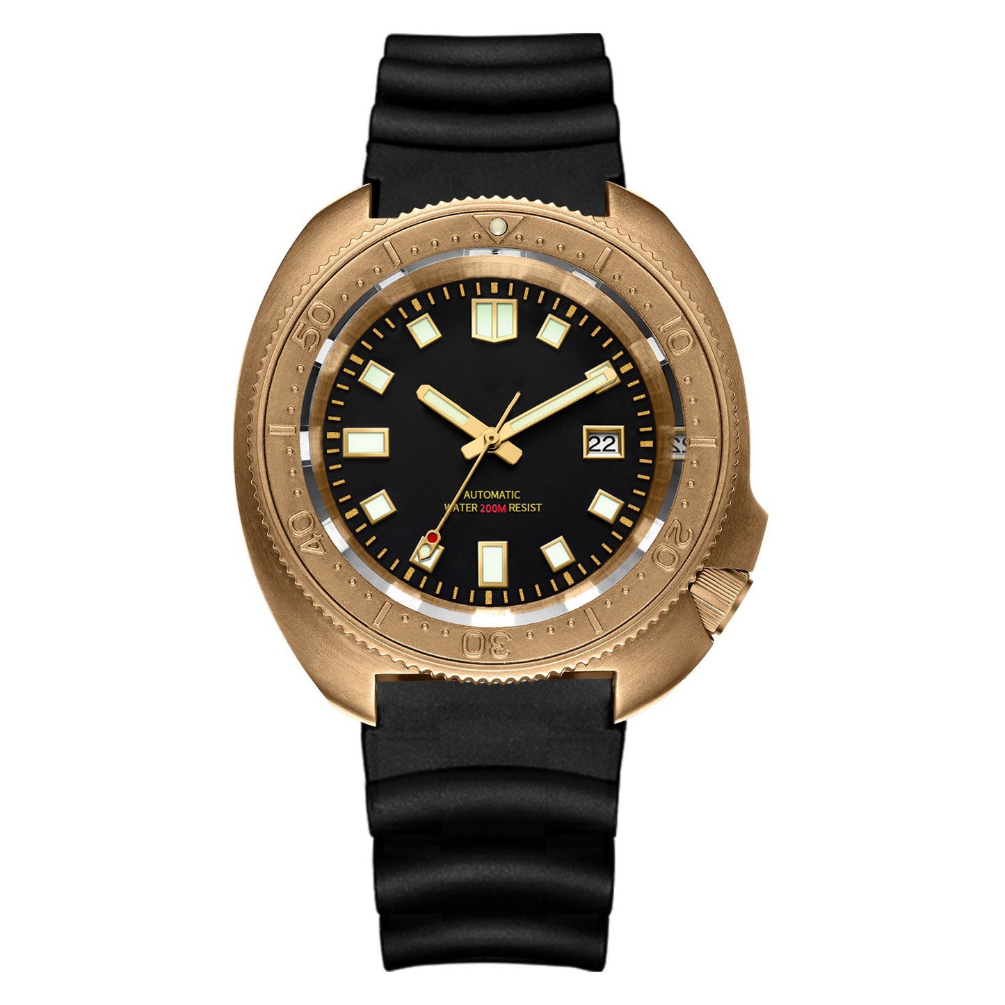 Men’s Automatic Bronze Watch – NH35A Movement & Sapphire Glass