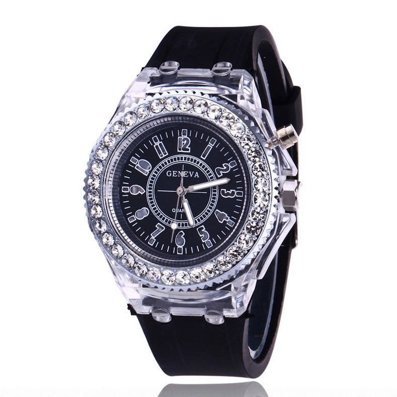 Fashion LED Watch for Women – Geneva Quartz with Glow Dial
