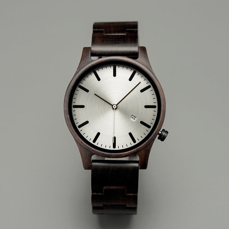 Edge of Time | Wood Quartz Pointer Watch – Earth Edition
