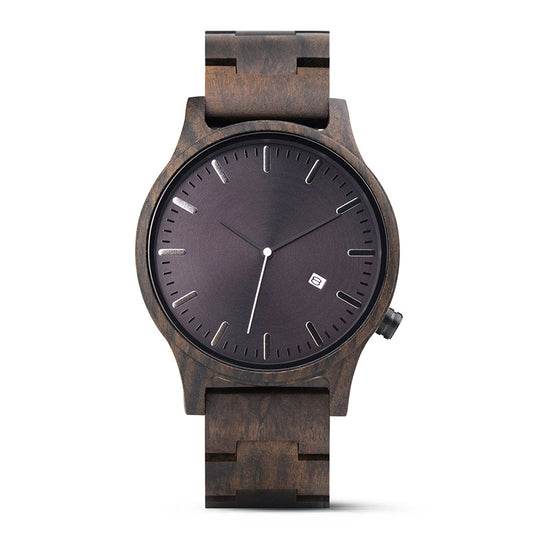 Edge of Time | Wood Quartz Pointer Watch – Earth Edition
