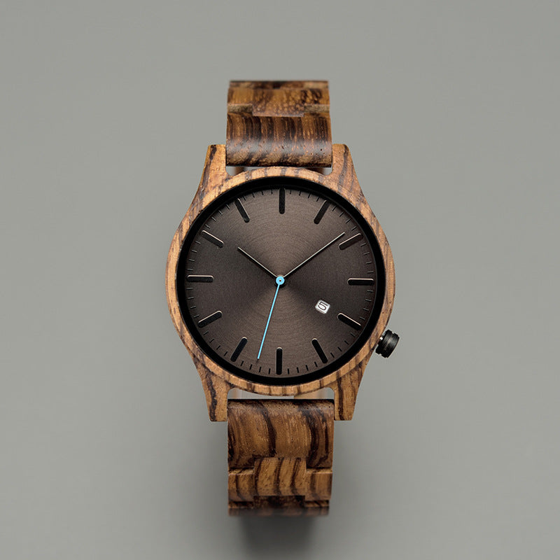 Edge of Time | Wood Quartz Pointer Watch – Earth Edition