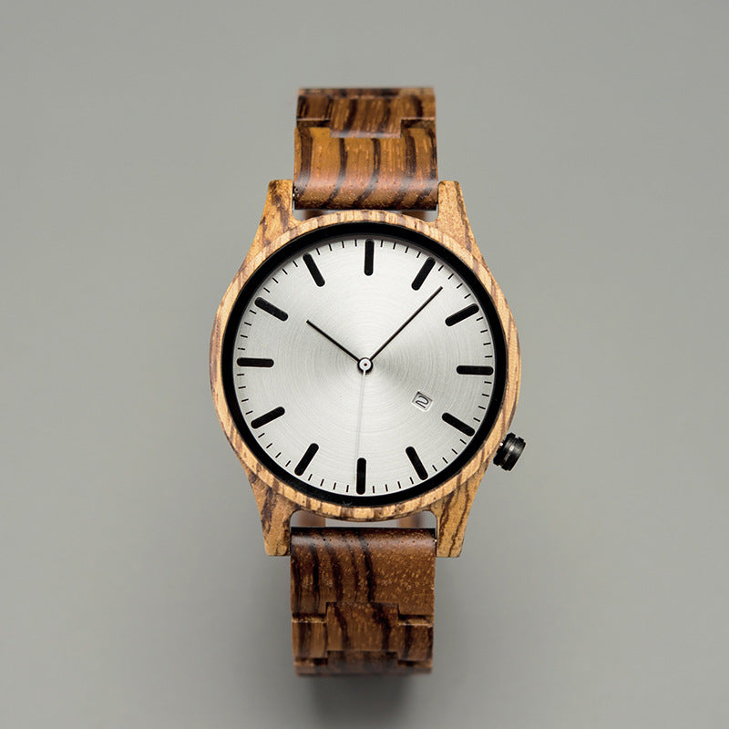 Edge of Time | Wood Quartz Pointer Watch – Earth Edition