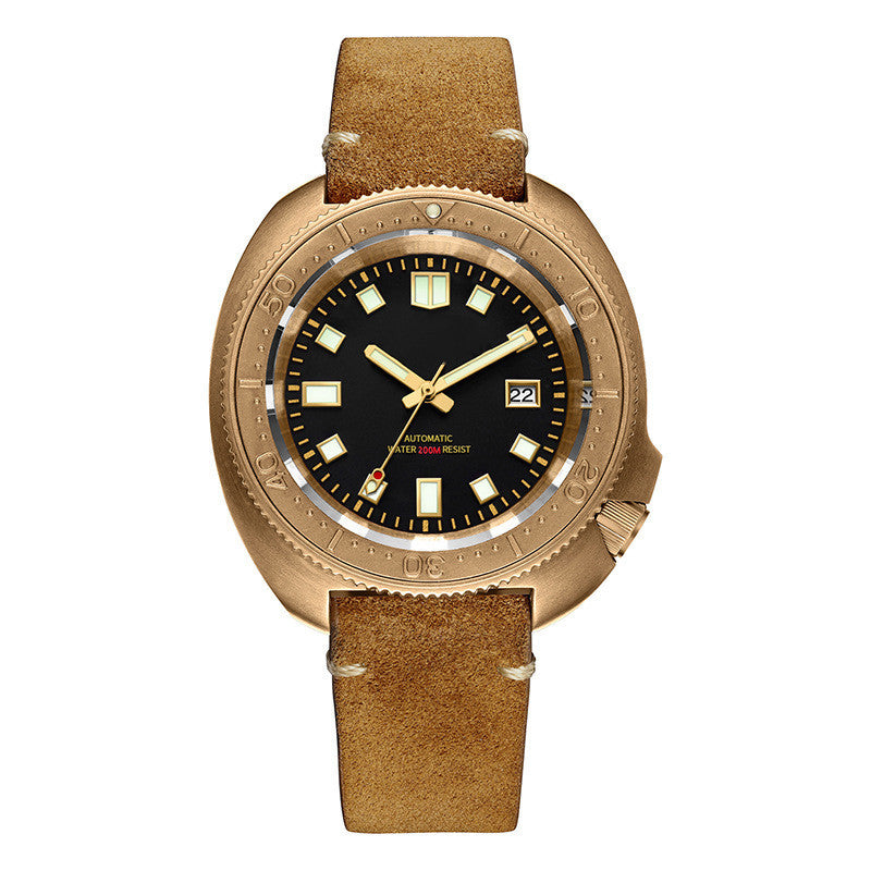 Men’s Automatic Bronze Watch – NH35A Movement & Sapphire Glass