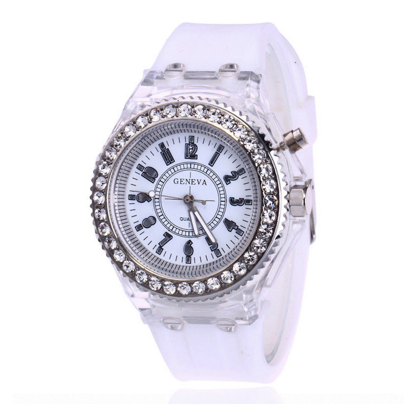 Fashion LED Watch for Women – Geneva Quartz with Glow Dial
