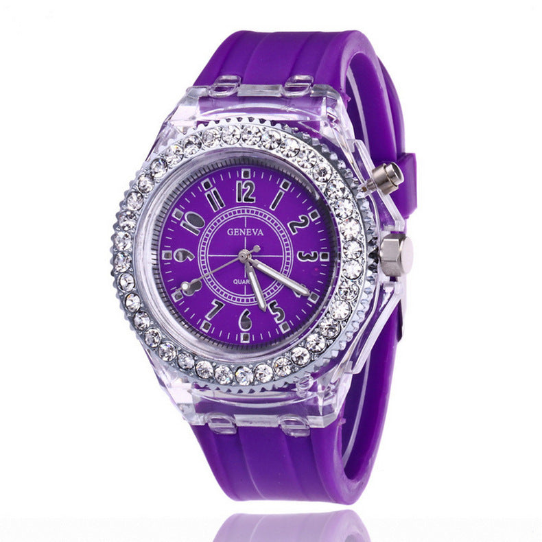 Fashion LED Watch for Women – Geneva Quartz with Glow Dial
