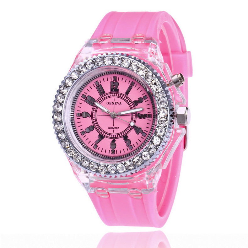 Fashion LED Watch for Women – Geneva Quartz with Glow Dial